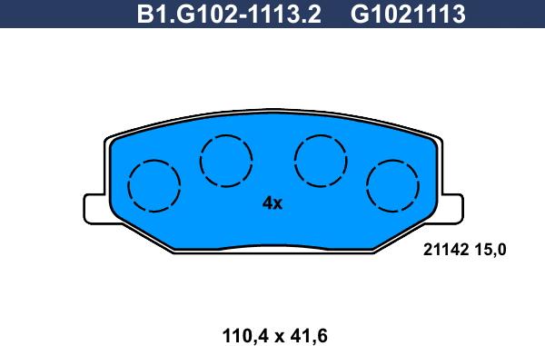 Galfer B1.G102-1113.2 - Komplet Pločica, disk-kočnica www.molydon.hr