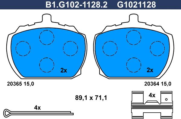 Galfer B1.G102-1128.2 - Komplet Pločica, disk-kočnica www.molydon.hr