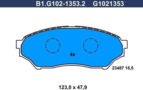Galfer B1.G102-1353.2 - Komplet Pločica, disk-kočnica www.molydon.hr