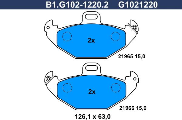 Galfer B1.G102-1220.2 - Komplet Pločica, disk-kočnica www.molydon.hr