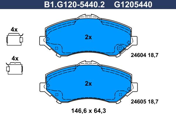 Galfer B1.G120-5440.2 - Komplet Pločica, disk-kočnica www.molydon.hr