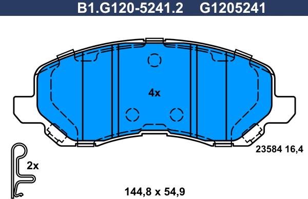 Galfer B1.G120-5241.2 - Komplet Pločica, disk-kočnica www.molydon.hr
