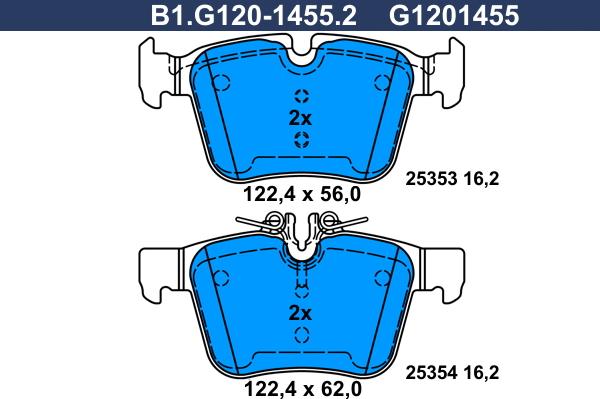 Galfer B1.G120-1455.2 - Komplet Pločica, disk-kočnica www.molydon.hr