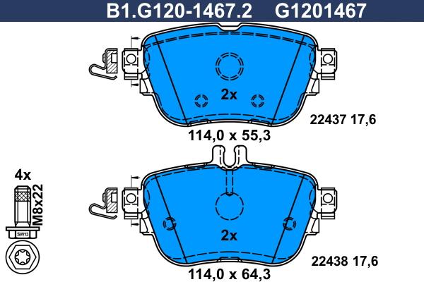 Galfer B1G12014672 - Komplet Pločica, disk-kočnica www.molydon.hr