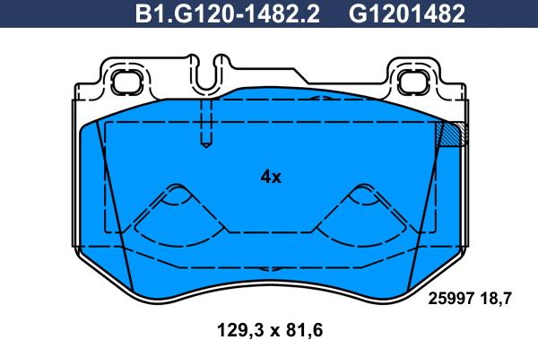 Galfer B1.G120-1482.2 - Komplet Pločica, disk-kočnica www.molydon.hr