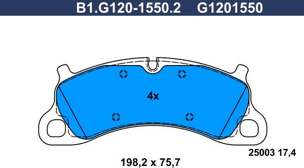 Galfer B1G12015502 - Komplet Pločica, disk-kočnica www.molydon.hr