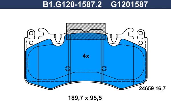 Galfer B1.G120-1587.2 - Komplet Pločica, disk-kočnica www.molydon.hr