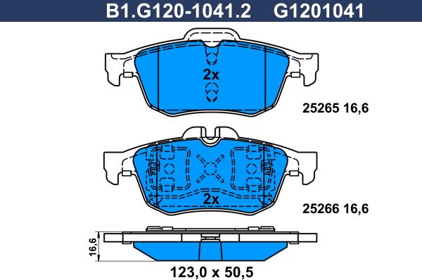 Galfer B1.G120-1041.2 - Komplet Pločica, disk-kočnica www.molydon.hr