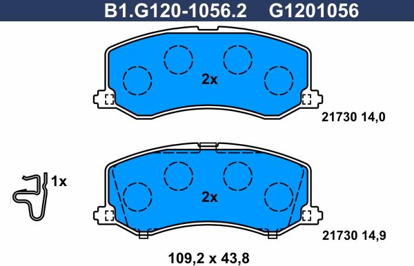 Galfer B1.G120-1056.2 - Komplet Pločica, disk-kočnica www.molydon.hr