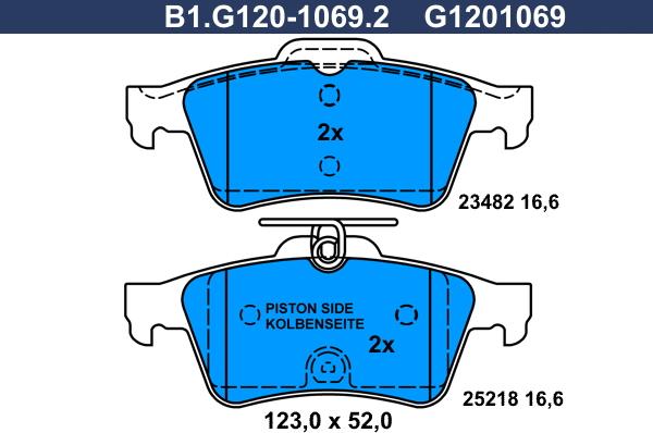 Galfer B1.G120-1069.2 - Komplet Pločica, disk-kočnica www.molydon.hr