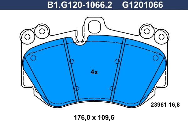 Galfer B1.G120-1066.2 - Komplet Pločica, disk-kočnica www.molydon.hr