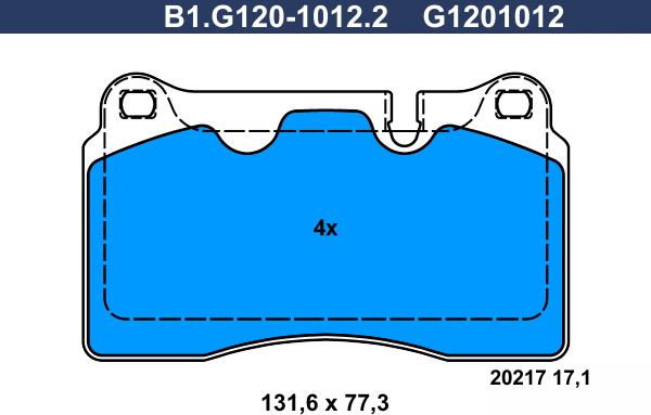 Galfer B1.G120-1012.2 - Komplet Pločica, disk-kočnica www.molydon.hr