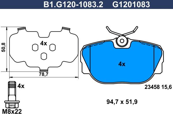 Galfer B1.G120-1083.2 - Komplet Pločica, disk-kočnica www.molydon.hr