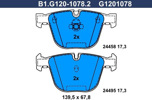 Galfer B1.G120-1078.2 - Komplet Pločica, disk-kočnica www.molydon.hr