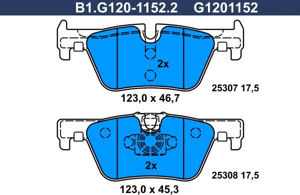 Galfer B1.G120-1152.2 - Komplet Pločica, disk-kočnica www.molydon.hr