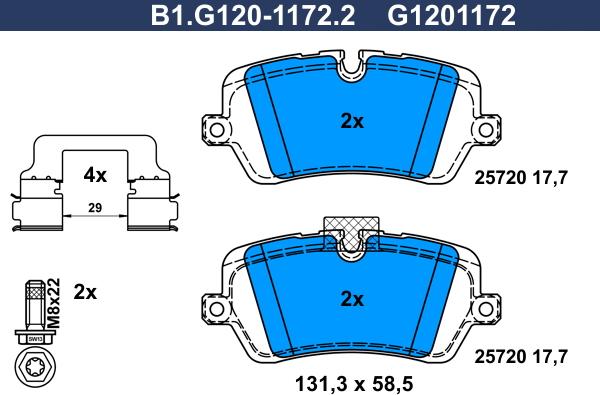 Galfer B1.G120-1172.2 - Komplet Pločica, disk-kočnica www.molydon.hr