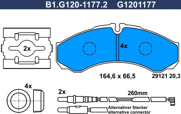 Galfer B1.G120-1177.2 - Komplet Pločica, disk-kočnica www.molydon.hr