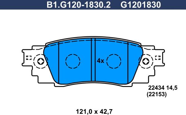 Galfer B1.G120-1830.2 - Komplet Pločica, disk-kočnica www.molydon.hr