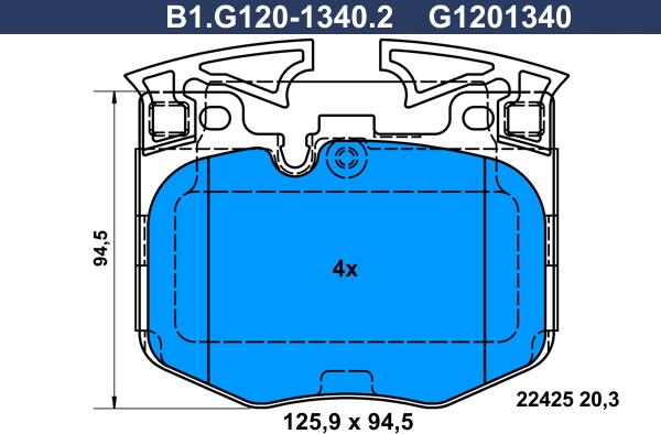 Galfer B1.G120-1340.2 - Komplet Pločica, disk-kočnica www.molydon.hr