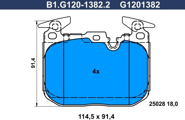 Galfer B1.G120-1382.2 - Komplet Pločica, disk-kočnica www.molydon.hr