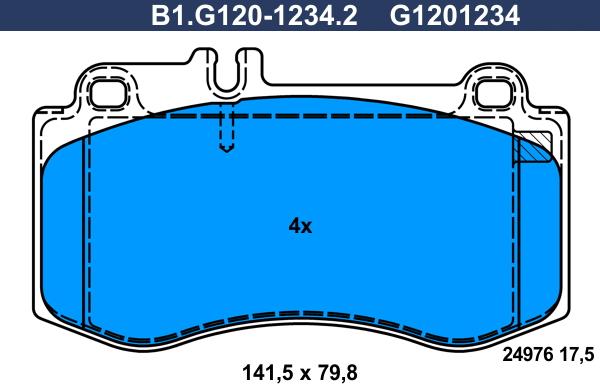 Galfer B1.G120-1234.2 - Komplet Pločica, disk-kočnica www.molydon.hr