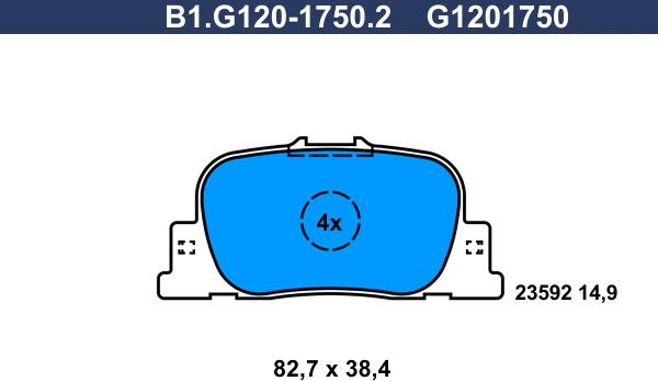 Galfer B1.G120-1750.2 - Komplet Pločica, disk-kočnica www.molydon.hr