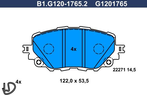 Galfer B1.G120-1765.2 - Komplet Pločica, disk-kočnica www.molydon.hr