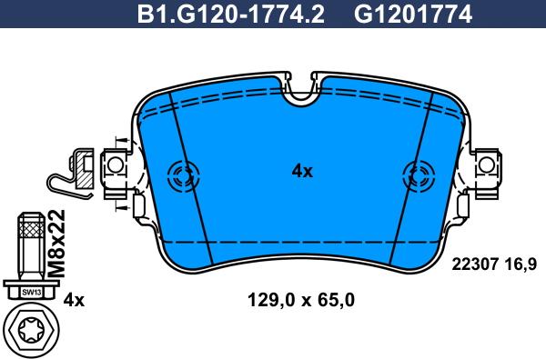 Galfer B1G12017742 - Komplet Pločica, disk-kočnica www.molydon.hr