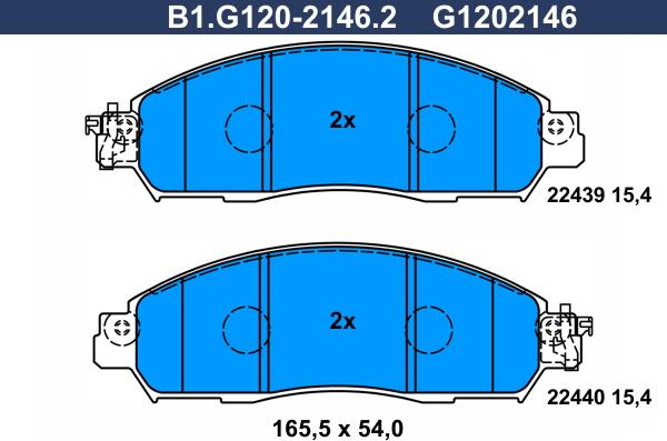 Galfer B1.G120-2146.2 - Komplet Pločica, disk-kočnica www.molydon.hr