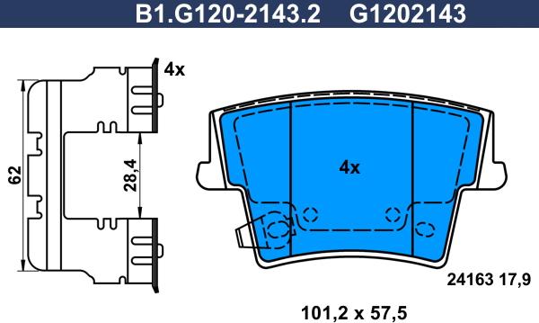 Galfer B1.G120-2143.2 - Komplet Pločica, disk-kočnica www.molydon.hr