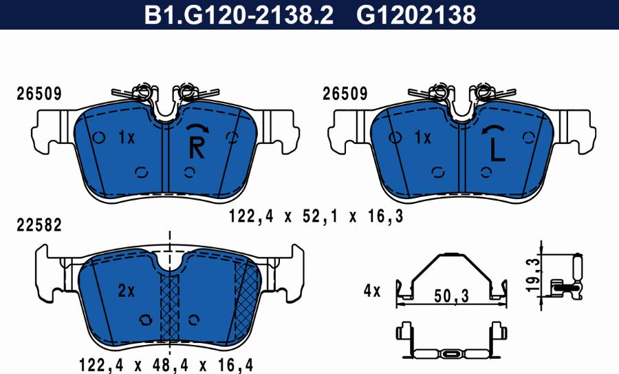 Galfer B1.G120-2138.2 - Komplet Pločica, disk-kočnica www.molydon.hr