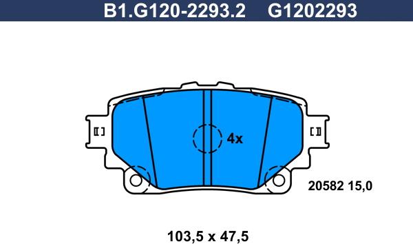 Galfer B1.G120-2293.2 - Komplet Pločica, disk-kočnica www.molydon.hr