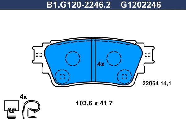 Galfer B1.G120-2246.2 - Komplet Pločica, disk-kočnica www.molydon.hr