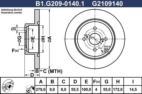 Galfer B1.G209-0140.1 - Kočioni disk www.molydon.hr