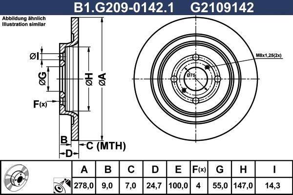 Galfer B1.G209-0142.1 - Kočioni disk www.molydon.hr