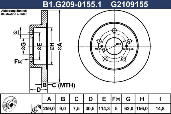 Galfer B1.G209-0155.1 - Kočioni disk www.molydon.hr