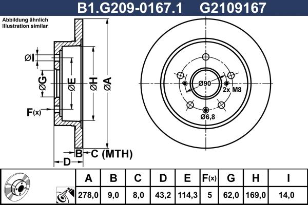 Galfer B1.G209-0167.1 - Kočioni disk www.molydon.hr