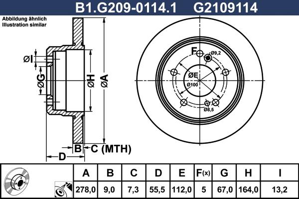 Galfer B1.G209-0114.1 - Kočioni disk www.molydon.hr