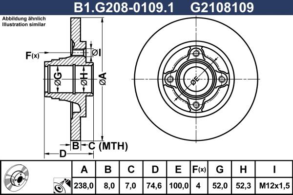 Galfer B1.G208-0109.1 - Kočioni disk www.molydon.hr