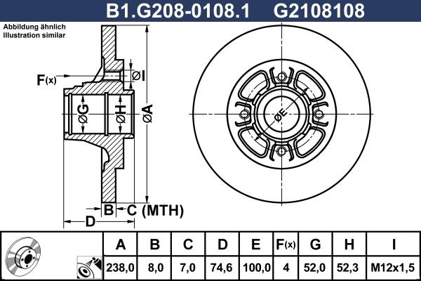 Galfer B1.G208-0108.1 - Kočioni disk www.molydon.hr