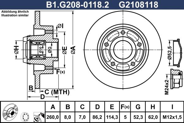 Galfer B1.G208-0118.2 - Kočioni disk www.molydon.hr