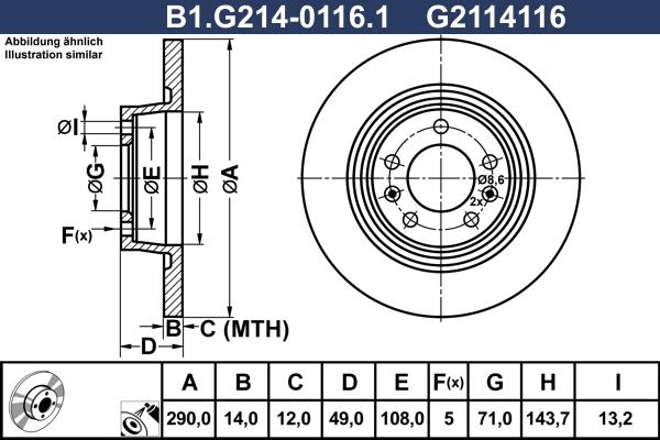 Galfer B1.G214-0116.1 - Kočioni disk www.molydon.hr