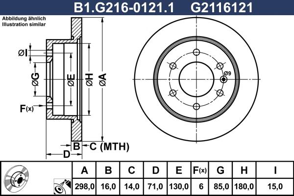 Galfer B1.G216-0121.1 - Kočioni disk www.molydon.hr