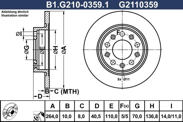 Galfer B1.G210-0359.1 - Kočioni disk www.molydon.hr