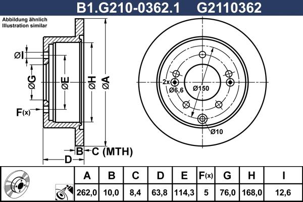 Galfer B1.G210-0362.1 - Kočioni disk www.molydon.hr