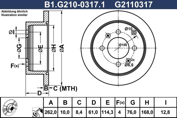 Galfer B1.G210-0317.1 - Kočioni disk www.molydon.hr