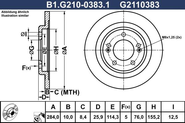 Galfer B1.G210-0383.1 - Kočioni disk www.molydon.hr