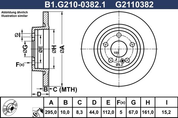 Galfer B1.G210-0382.1 - Kočioni disk www.molydon.hr