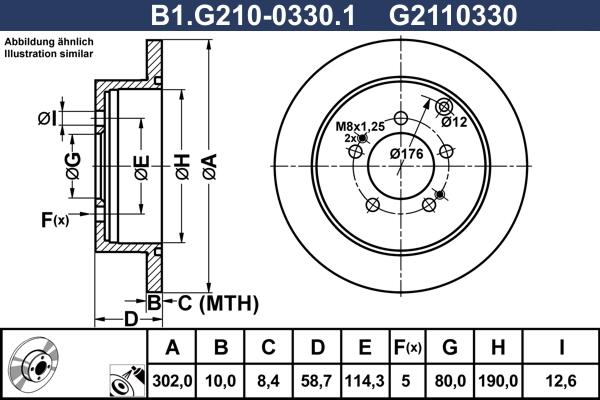 Galfer B1.G210-0330.1 - Kočioni disk www.molydon.hr