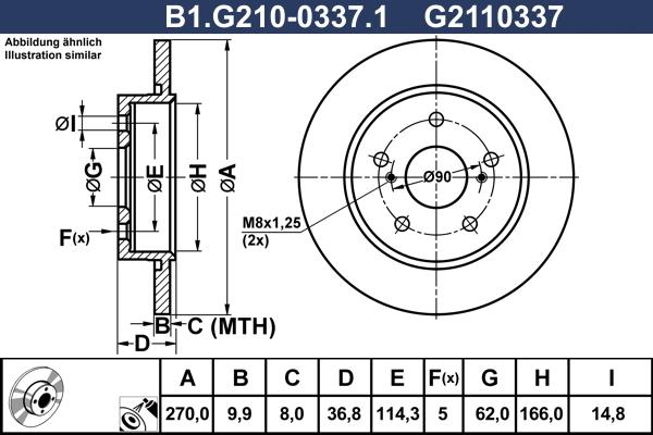 Galfer B1.G210-0337.1 - Kočioni disk www.molydon.hr